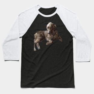 Brown And White The Dog- vector art the dog Baseball T-Shirt